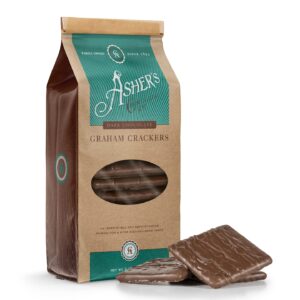Asher's Dark Chocolate Covered Graham Crackers Bag 7.15oz 6ct
